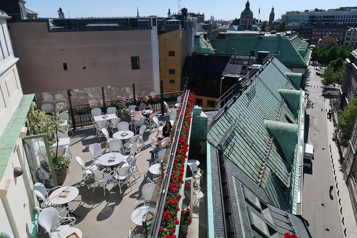 Utsikten från Le Hibou takterrass