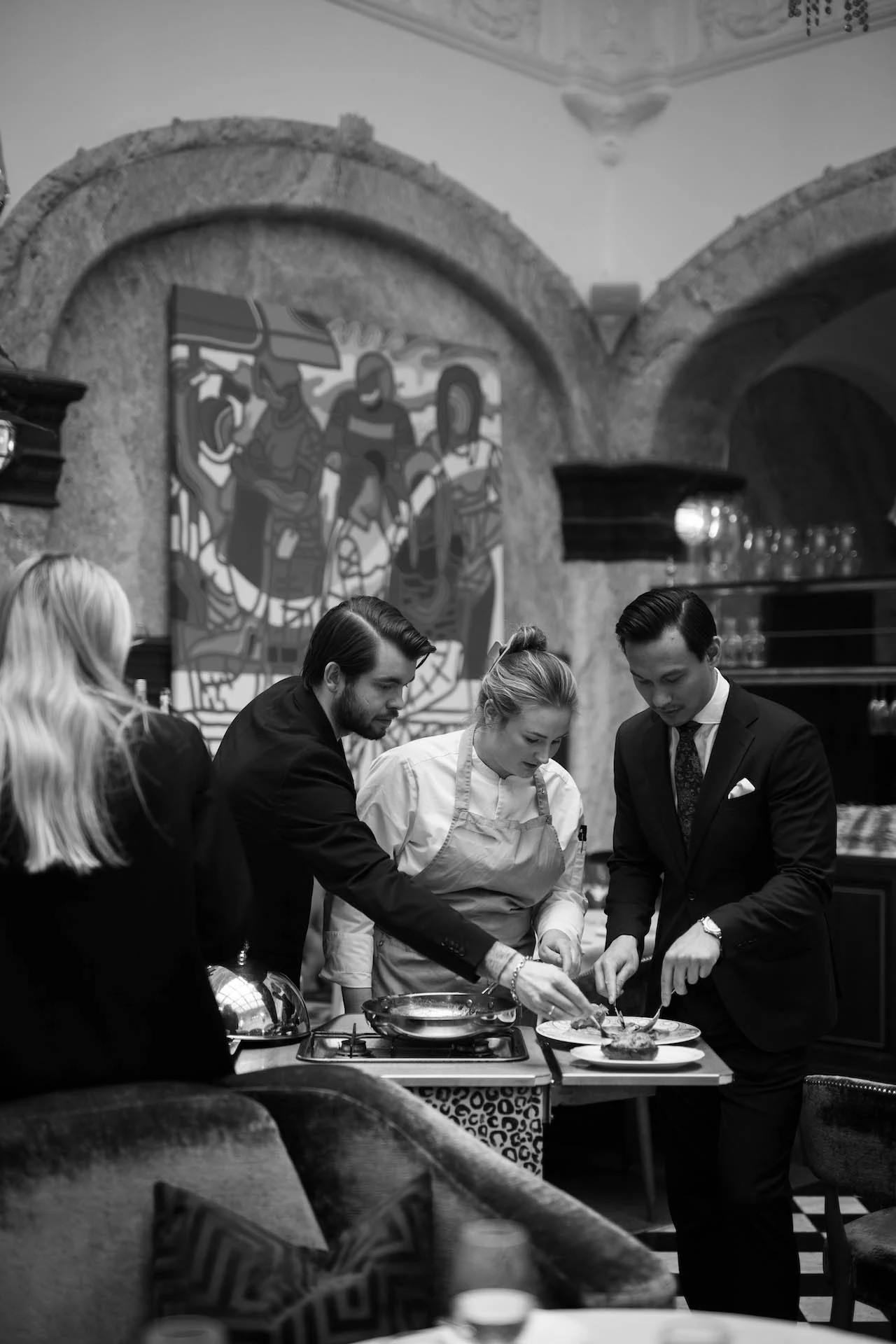 Flamberingsvagnen på Bonnie's i Bank hotel